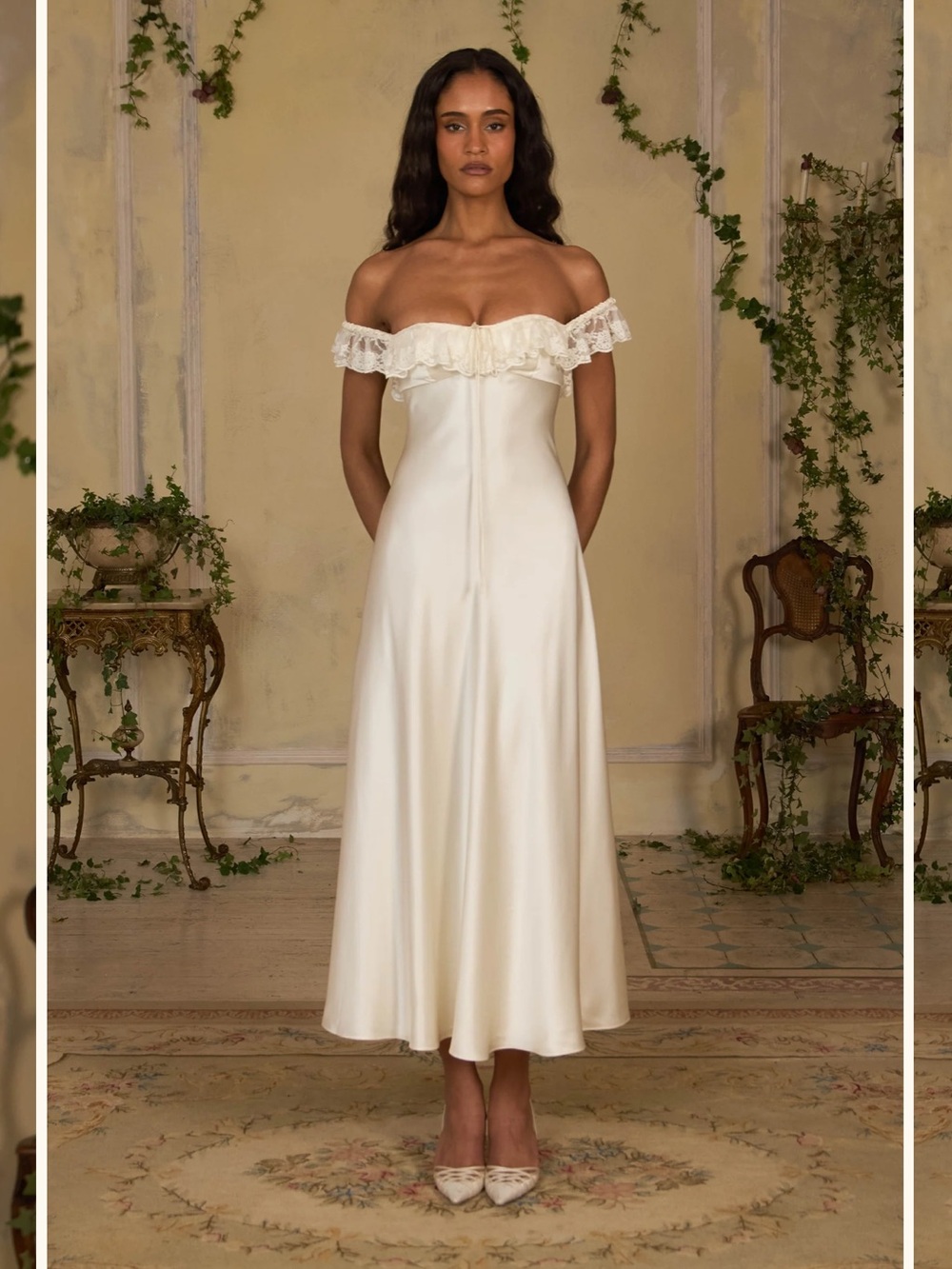 Mirror Palais Sonata Lady Length Dress in Crème - XS NWT - Picture 3 of 10
